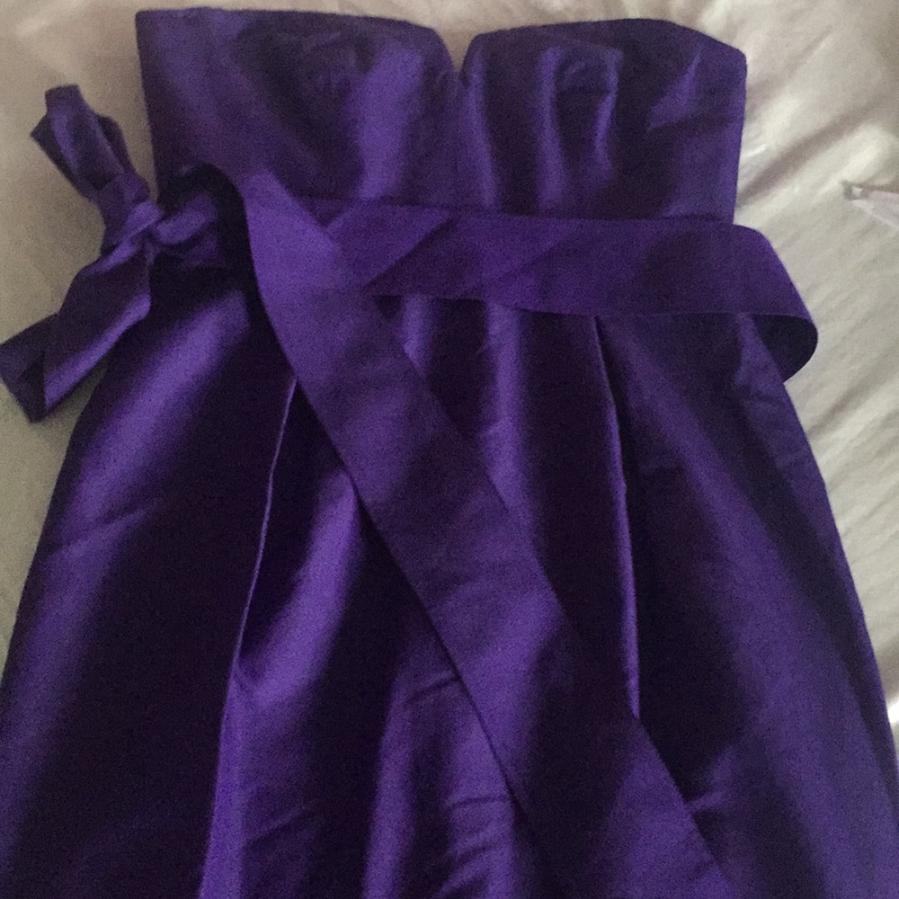 J. Crew Strapless Purple Dress 6 NWOT